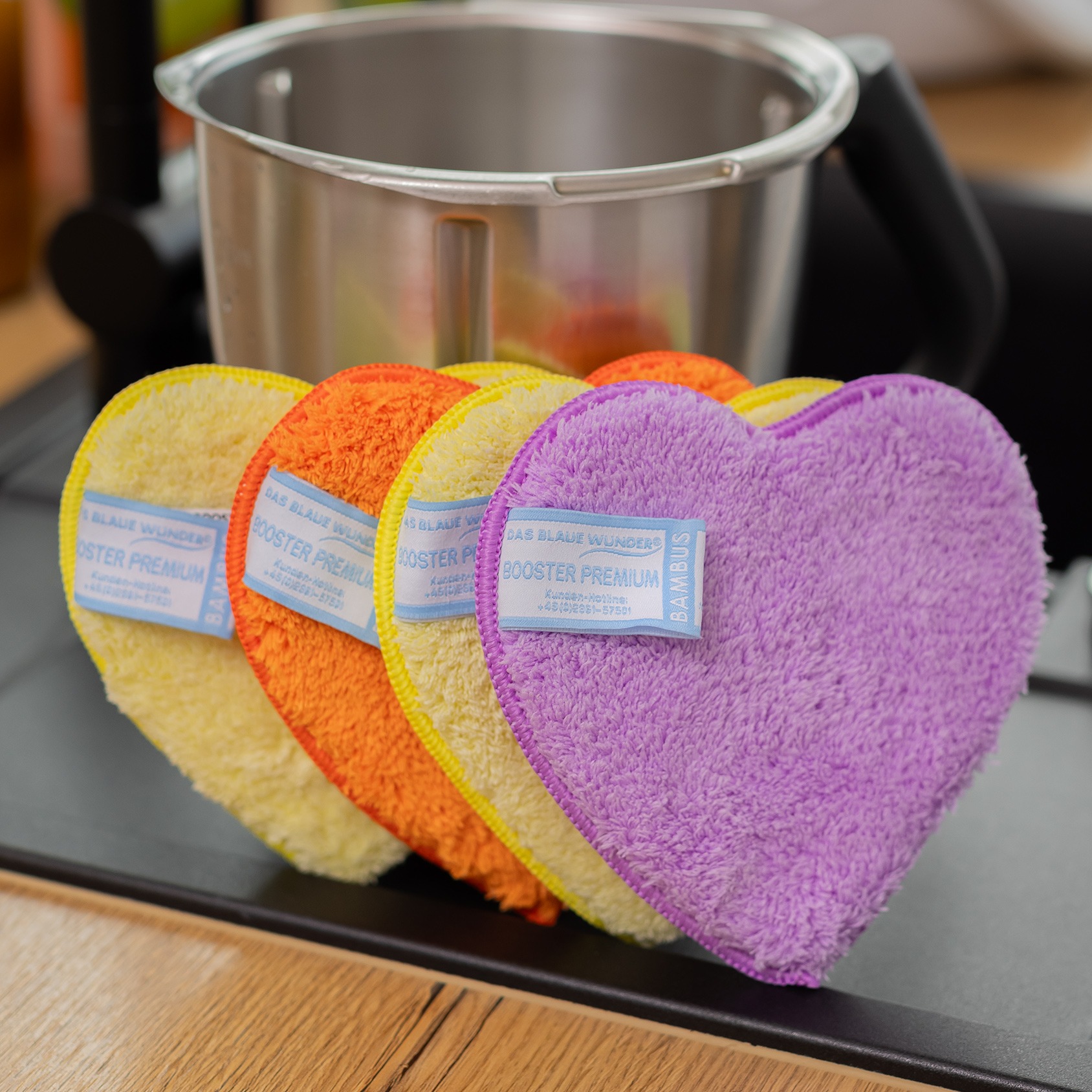 Booster Premium Bambus Herzform - 4er Set – Bild 3